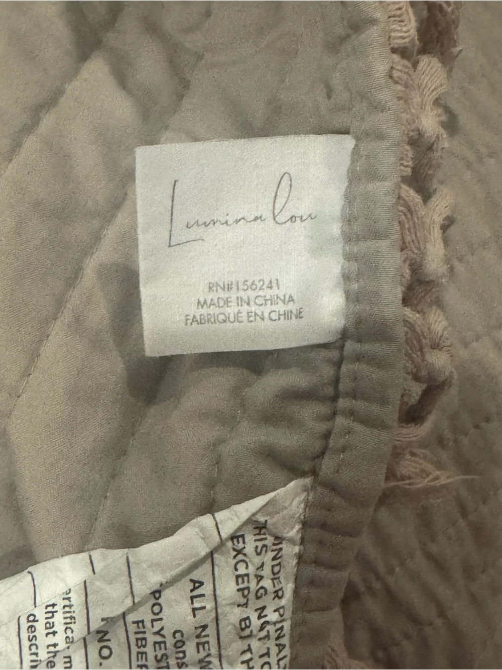 Lumina Lou Blanket/Throw featuring Macrame-Style Tassel Trim